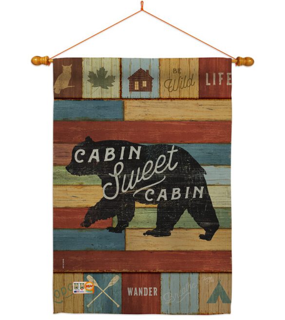Cabin Sweet Cabin - Outdoor Nature Vertical Impressions Decorative Flags HG109052 Made In USA - Image 14