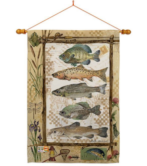 Fishing Adventures - Outdoor Nature Vertical Impressions Decorative Flags HG109056 Made In USA - Image 14