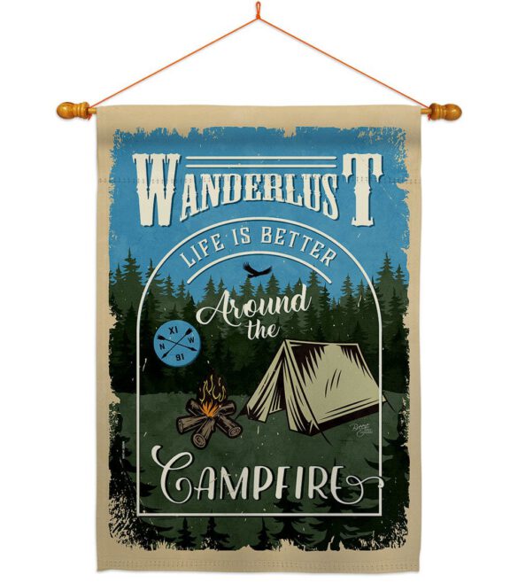 Around the Campfire - Outdoor Nature Vertical Impressions Decorative Flags HG109078 Made In USA - Image 11