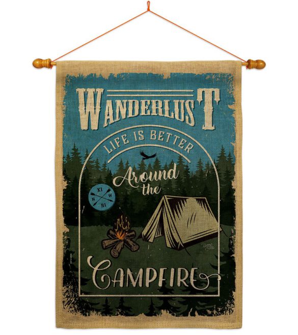 Around the Campfire - Outdoor Nature Vertical Impressions Decorative Flags HG109078 Made In USA - Image 21