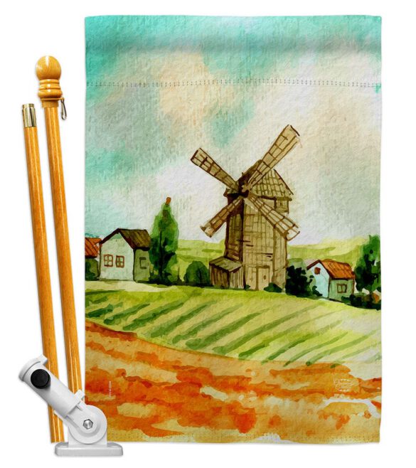 Hillside Windmills - Outdoor Nature Vertical Impressions Decorative Flags HG192526 Made In USA - Image 5