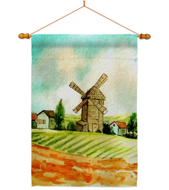 Hillside Windmills - Outdoor Nature Vertical Impressions Decorative Flags HG192526 Made In USA - Image 10