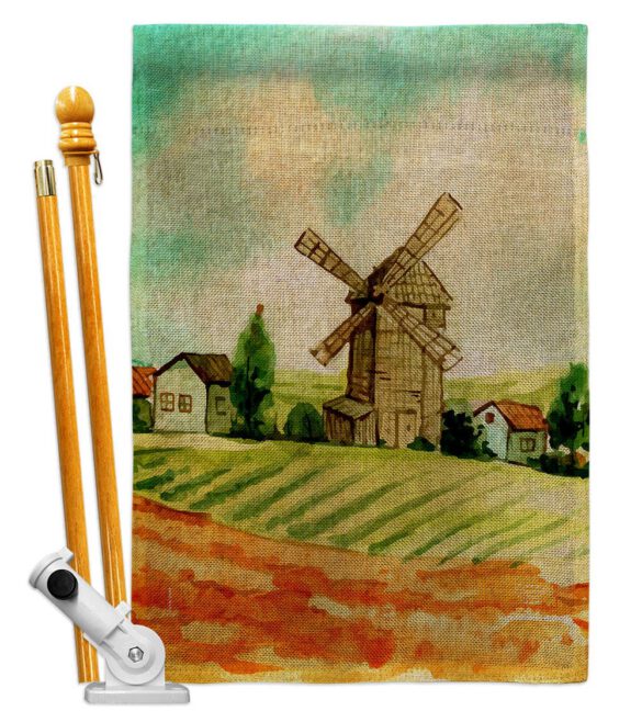 Hillside Windmills - Outdoor Nature Vertical Impressions Decorative Flags HG192526 Made In USA - Image 15