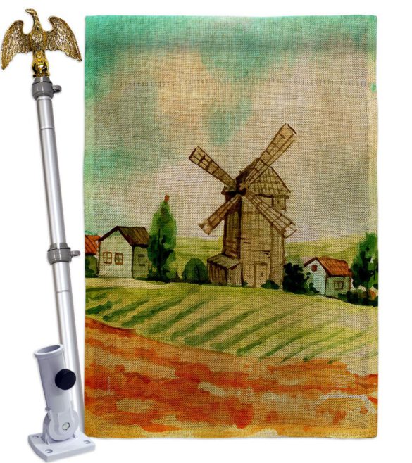 Hillside Windmills - Outdoor Nature Vertical Impressions Decorative Flags HG192526 Made In USA - Image 19