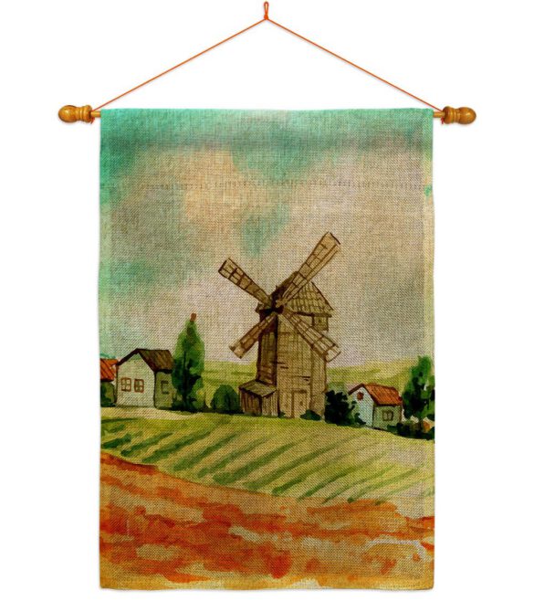 Hillside Windmills - Outdoor Nature Vertical Impressions Decorative Flags HG192526 Made In USA - Image 20