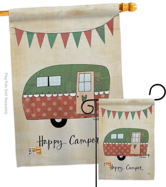 Camper - Outdoor Nature Vertical Impressions Decorative Flags HG109046 Made In USA - Image 3