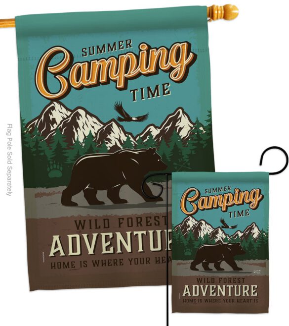 Adventure Camping - Outdoor Nature Vertical Impressions Decorative Flags HG137223 Made In USA - Image 4