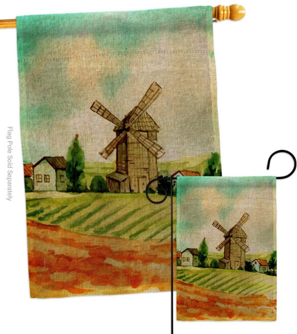 Hillside Windmills - Outdoor Nature Vertical Impressions Decorative Flags HG192526 Made In USA - Image 13