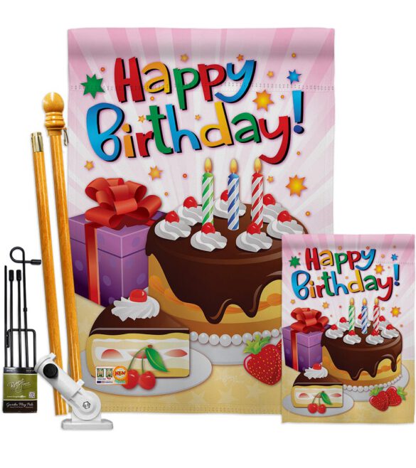 Happy Birthday - Party & Celebration Special Occasion Vertical Impressions Decorative Flags HG115073 Made In USA - Image 6