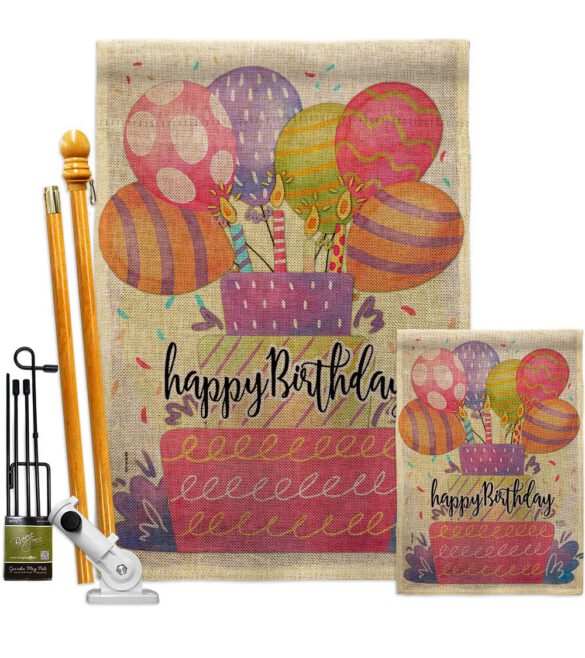 Happy Birthday Balloon - Party & Celebration Special Occasion Vertical Impressions Decorative Flags HG115182 Made In USA - Image 16