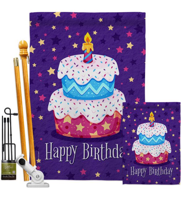 Celerate Birthday - Party & Celebration Special Occasion Vertical Impressions Decorative Flags HG137417 Made In USA - Image 6
