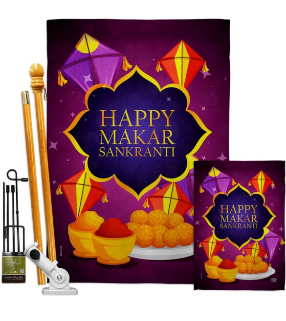Happy Makar Sankranti - Party & Celebration Special Occasion Vertical Impressions Decorative Flags HG192593 Made In USA - Image 6