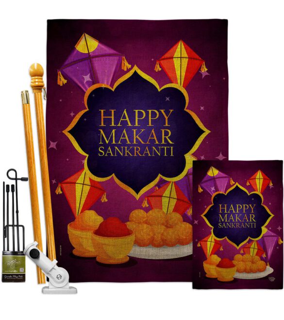 Happy Makar Sankranti - Party & Celebration Special Occasion Vertical Impressions Decorative Flags HG192593 Made In USA - Image 16