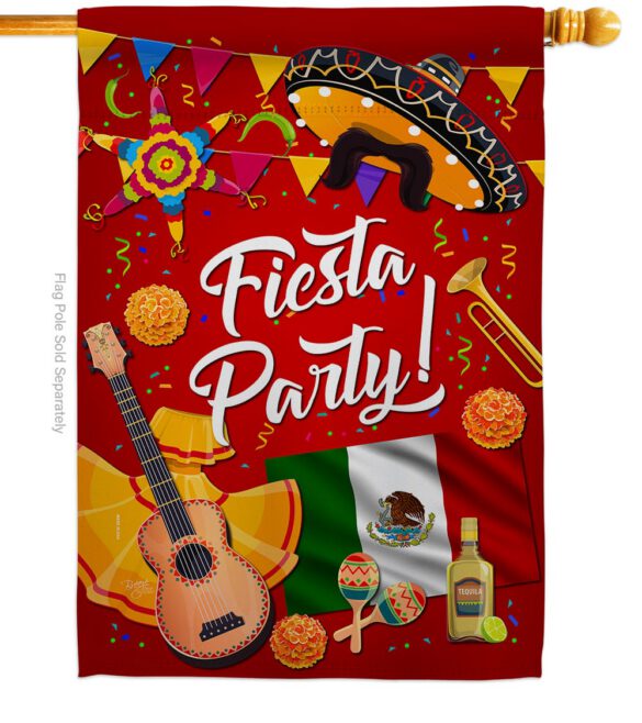 Fiesta Party - Party & Celebration Special Occasion Vertical Impressions Decorative Flags HG115176 Made In USA - Image 2