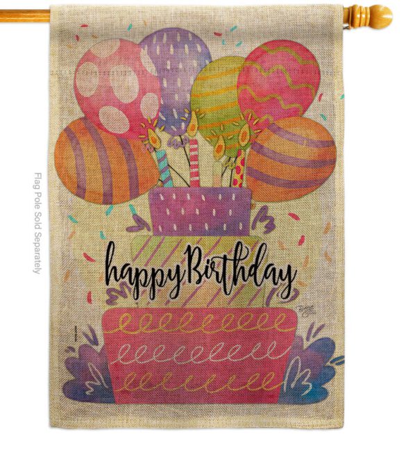 Happy Birthday Balloon - Party & Celebration Special Occasion Vertical Impressions Decorative Flags HG115182 Made In USA - Image 12