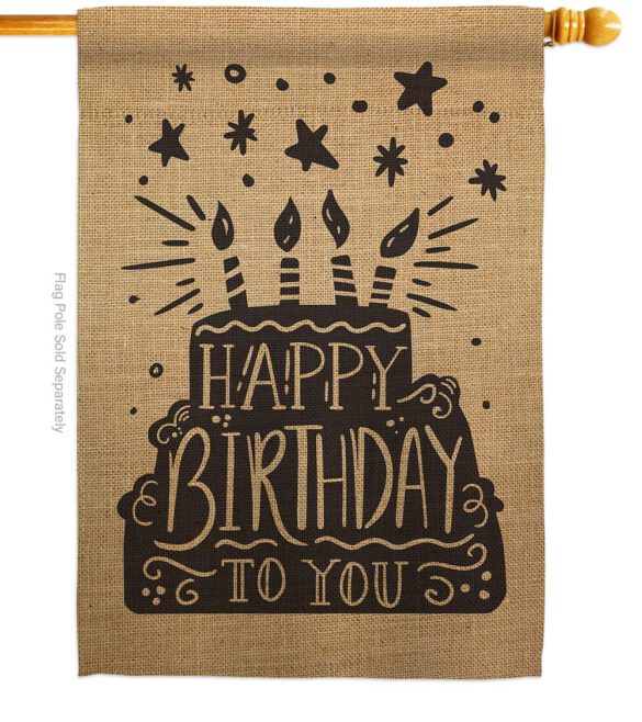 Happy Birthday to You - Party & Celebration Special Occasion Vertical Impressions Decorative Flags HG192223 Made In USA - Image 2