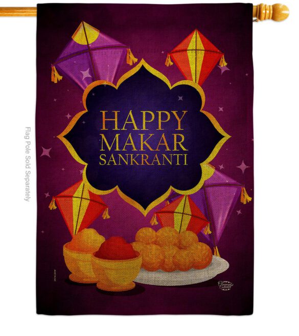 Happy Makar Sankranti - Party & Celebration Special Occasion Vertical Impressions Decorative Flags HG192593 Made In USA - Image 12