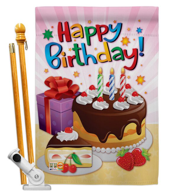 Happy Birthday - Party & Celebration Special Occasion Vertical Impressions Decorative Flags HG115073 Made In USA - Image 5
