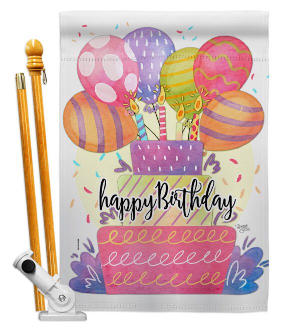 Happy Birthday Balloon - Party & Celebration Special Occasion Vertical Impressions Decorative Flags HG115182 Made In USA - Image 5