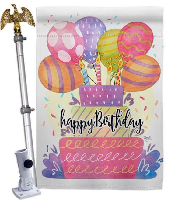 Happy Birthday Balloon - Party & Celebration Special Occasion Vertical Impressions Decorative Flags HG115182 Made In USA - Image 9