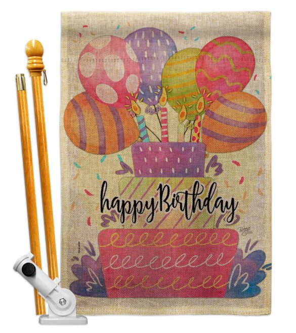 Happy Birthday Balloon - Party & Celebration Special Occasion Vertical Impressions Decorative Flags HG115182 Made In USA - Image 15