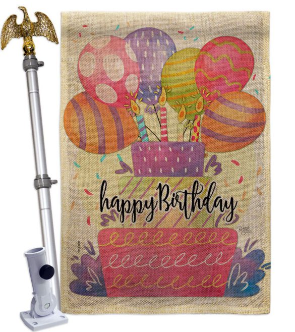 Happy Birthday Balloon - Party & Celebration Special Occasion Vertical Impressions Decorative Flags HG115182 Made In USA - Image 19