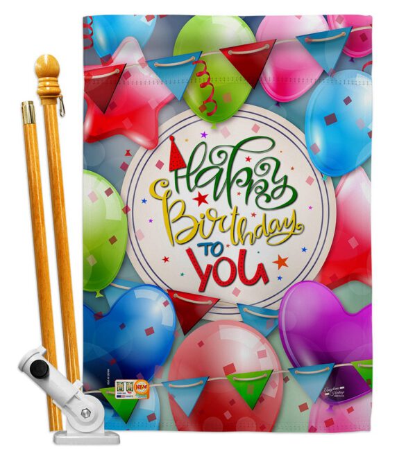 Celebrate Birthday - Party & Celebration Special Occasion Vertical Impressions Decorative Flags HG137081 Made In USA - Image 5