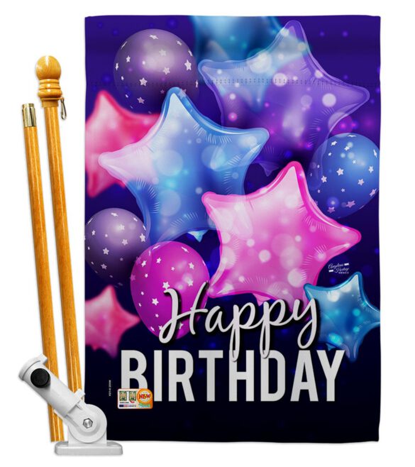 Happy Birthday Balloon - Party & Celebration Special Occasion Vertical Impressions Decorative Flags HG137180 Made In USA - Image 5