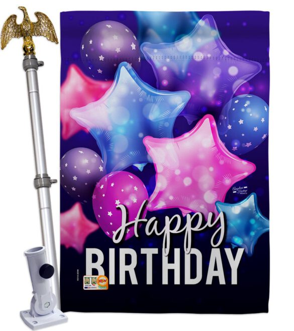 Happy Birthday Balloon - Party & Celebration Special Occasion Vertical Impressions Decorative Flags HG137180 Made In USA - Image 9