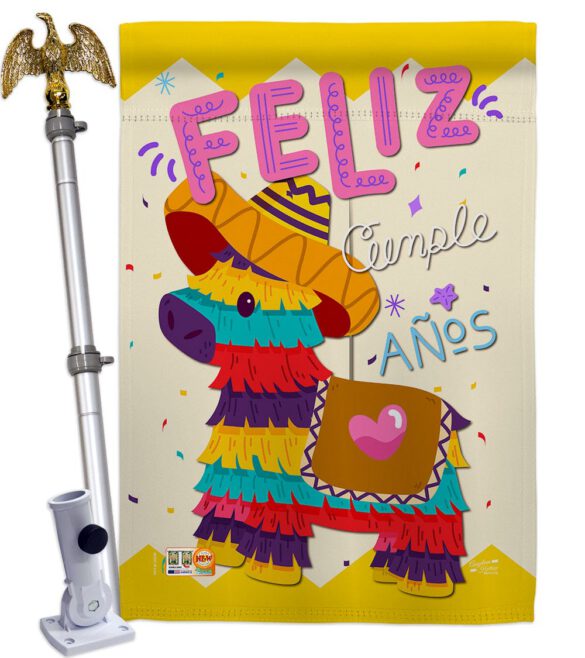 Feliz Cumpleaños - Party & Celebration Special Occasion Vertical Impressions Decorative Flags HG137194 Made In USA - Image 9
