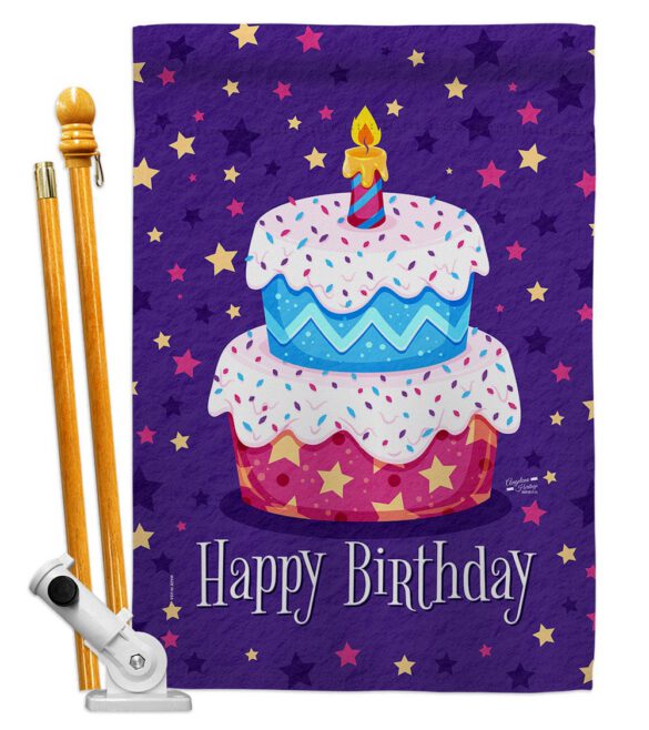 Celerate Birthday - Party & Celebration Special Occasion Vertical Impressions Decorative Flags HG137417 Made In USA - Image 5