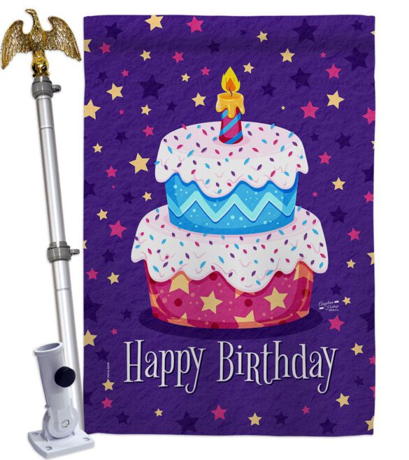 Celerate Birthday - Party & Celebration Special Occasion Vertical Impressions Decorative Flags HG137417 Made In USA - Image 9