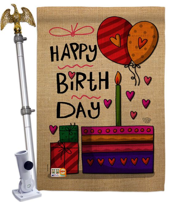 Happy Birth Day - Party & Celebration Special Occasion Vertical Impressions Decorative Flags HG192184 Made In USA - Image 9
