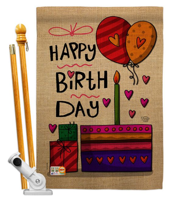 Happy Birth Day - Party & Celebration Special Occasion Vertical Impressions Decorative Flags HG192184 Made In USA - Image 5