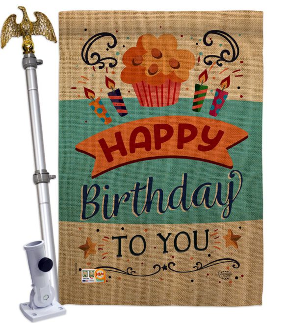 Birthday to You - Party & Celebration Special Occasion Vertical Impressions Decorative Flags HG192197 Made In USA - Image 9