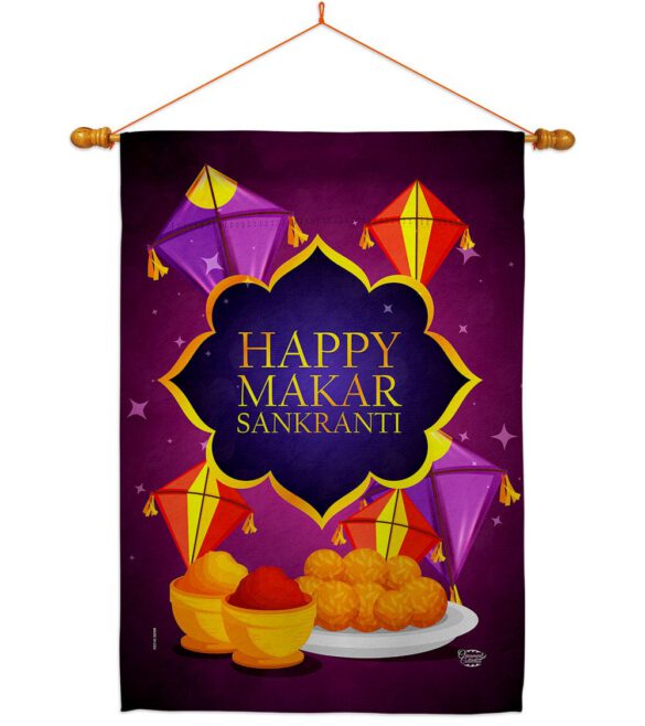 Happy Makar Sankranti - Party & Celebration Special Occasion Vertical Impressions Decorative Flags HG192593 Made In USA - Image 10
