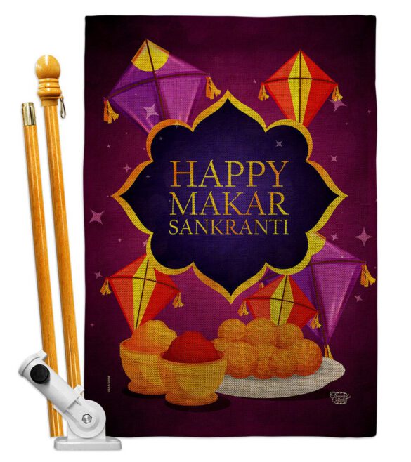 Happy Makar Sankranti - Party & Celebration Special Occasion Vertical Impressions Decorative Flags HG192593 Made In USA - Image 15