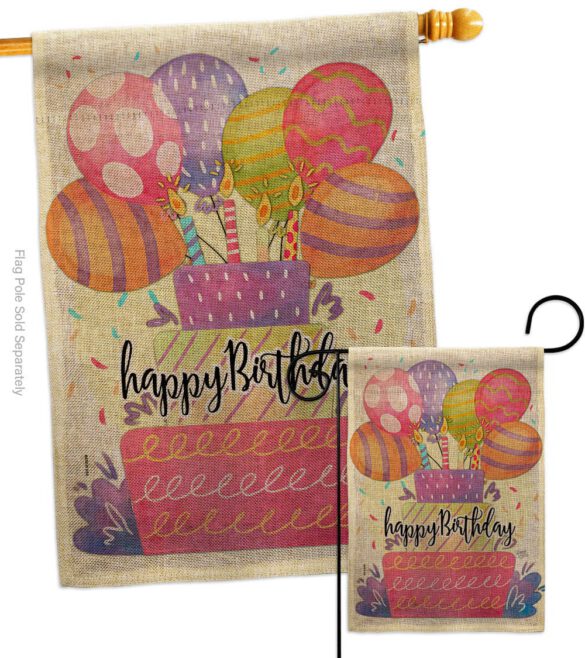 Happy Birthday Balloon - Party & Celebration Special Occasion Vertical Impressions Decorative Flags HG115182 Made In USA - Image 13