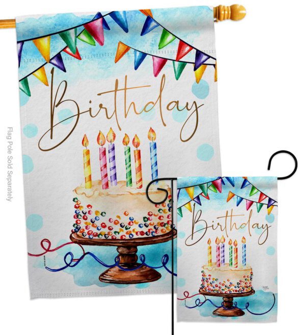 Birthday - Party & Celebration Special Occasion Vertical Impressions Decorative Flags HG115260 Made In USA - Image 3