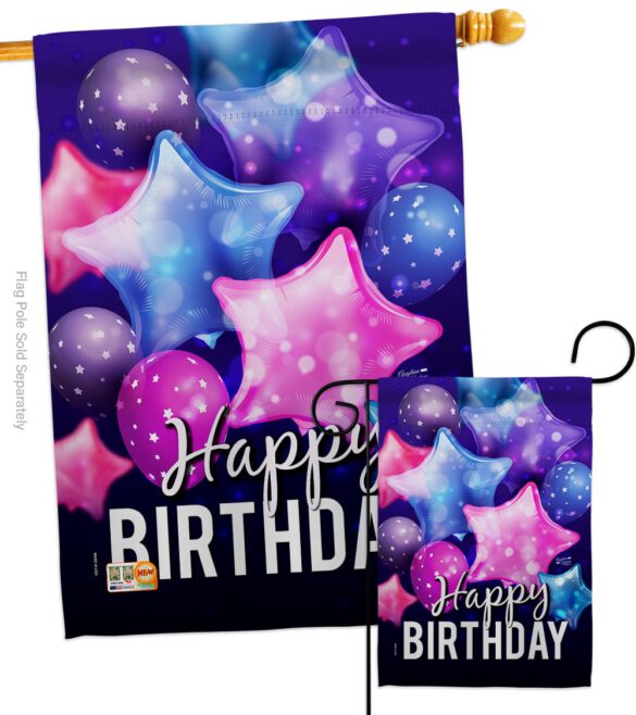 Happy Birthday Balloon - Party & Celebration Special Occasion Vertical Impressions Decorative Flags HG137180 Made In USA - Image 3