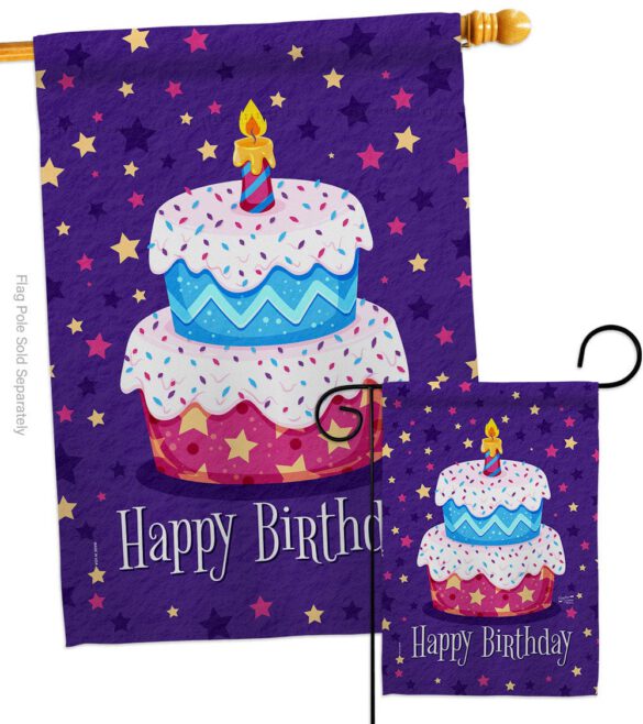 Celerate Birthday - Party & Celebration Special Occasion Vertical Impressions Decorative Flags HG137417 Made In USA - Image 3