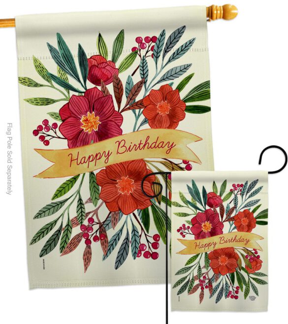 Happy Birthday - Party & Celebration Special Occasion Vertical Impressions Decorative Flags HG192449 Made In USA - Image 3