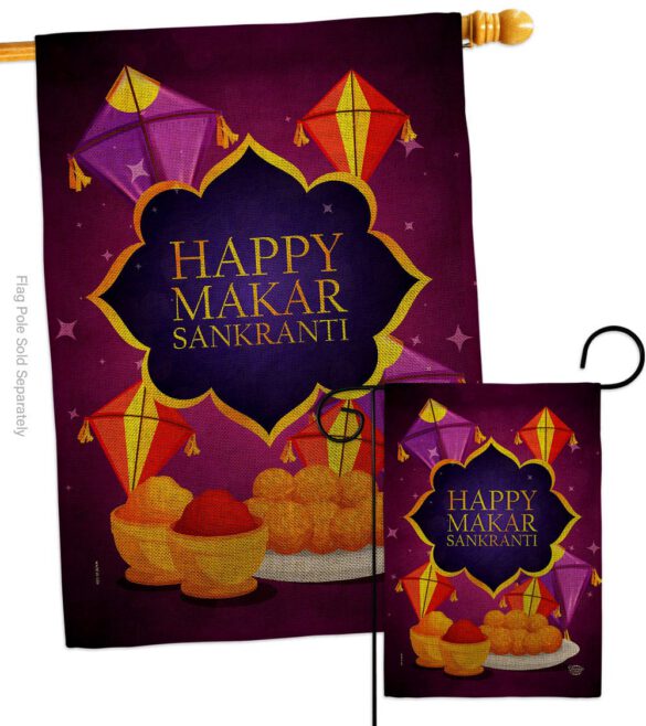 Happy Makar Sankranti - Party & Celebration Special Occasion Vertical Impressions Decorative Flags HG192593 Made In USA - Image 13