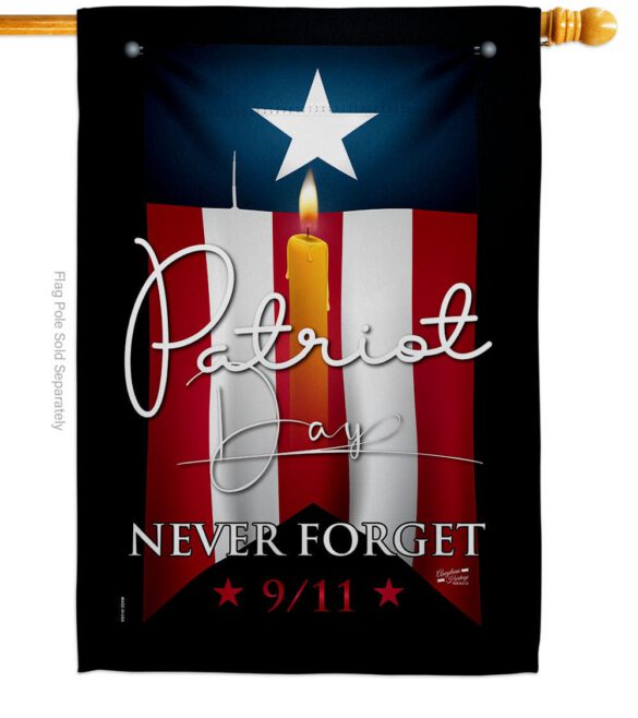 9/11 Never Forget - Patriotic Americana Horizontal Impressions Decorative Flags HG130395 Made In USA - Image 3