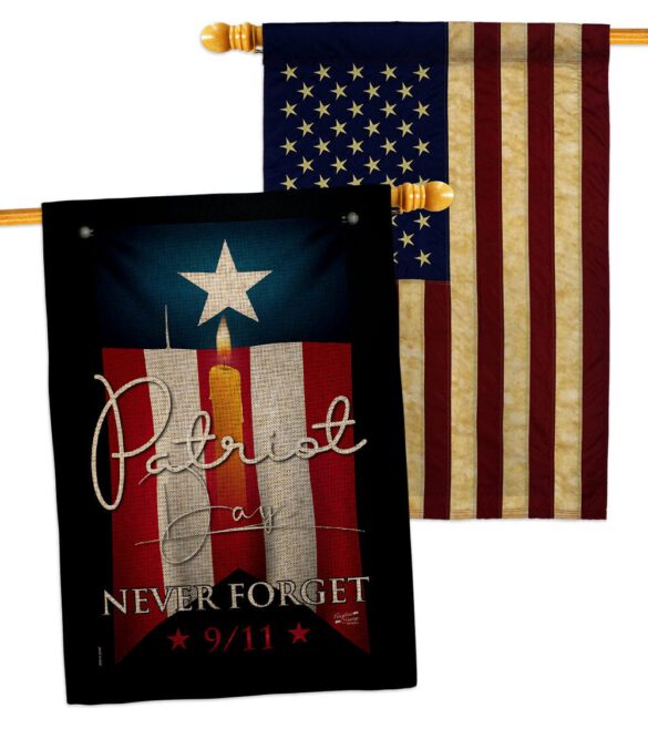 9/11 Never Forget - Patriotic Americana Horizontal Impressions Decorative Flags HG130395 Made In USA - Image 30
