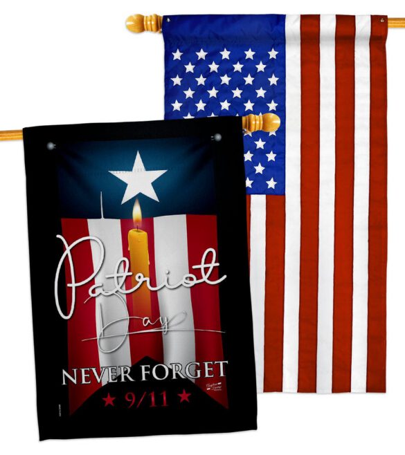9/11 Never Forget - Patriotic Americana Horizontal Impressions Decorative Flags HG130395 Made In USA - Image 11