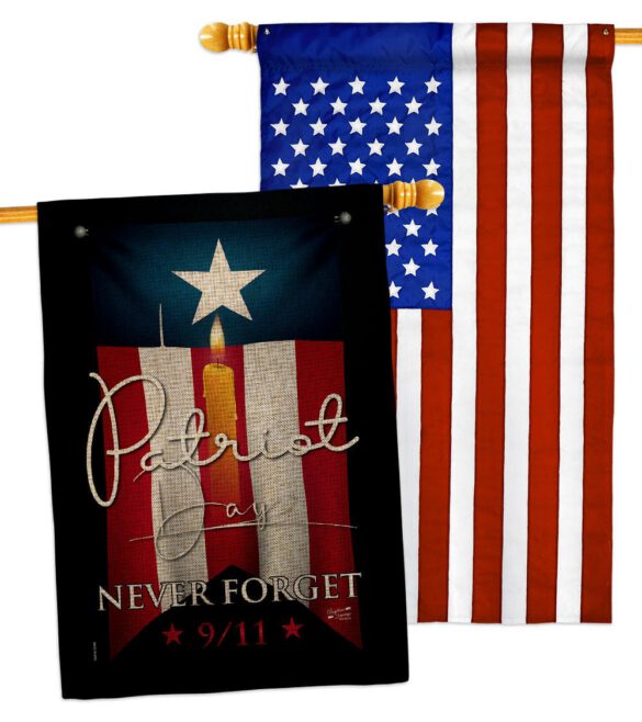 9/11 Never Forget - Patriotic Americana Horizontal Impressions Decorative Flags HG130395 Made In USA - Image 32