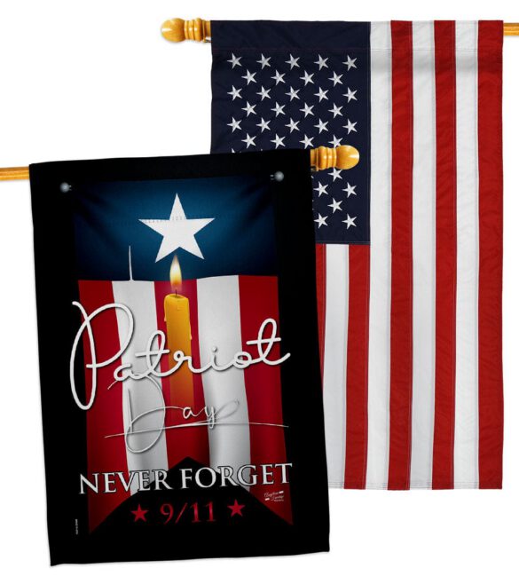 9/11 Never Forget - Patriotic Americana Horizontal Impressions Decorative Flags HG130395 Made In USA - Image 16