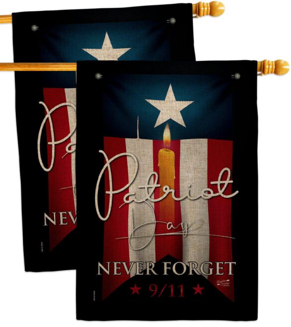 9/11 Never Forget - Patriotic Americana Horizontal Impressions Decorative Flags HG130395 Made In USA - Image 34