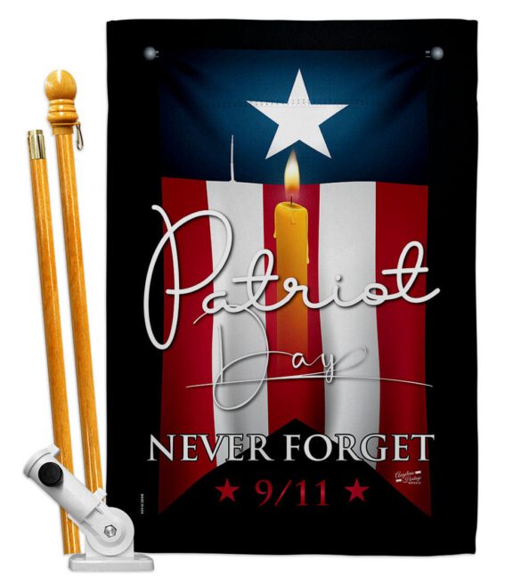 9/11 Never Forget - Patriotic Americana Horizontal Impressions Decorative Flags HG130395 Made In USA - Image 6